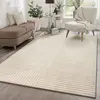 Tapis everest moderne effet haut-bas 3d - beige - 200 x 290 cm