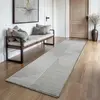 Tapis everest moderne effet haut-bas 3d - gris - 80 x 300 cm
