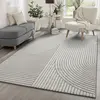 Tapis everest moderne effet haut-bas 3d - gris - 120 x 170 cm
