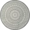 Tapis durable intérieur extérieur, gris, 120 cm, rond