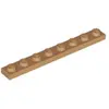 Lego® 1x8 plaque 3460 - 50 pièces Nougat moyen