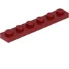 Lego® 1x6 plaque 3666 - 1 pièce rouge foncé