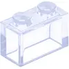 Lego® brique 1x2 3065 - 50 pièces Transparent Transparent