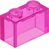 Lego® 1x2 brique 3065 - 1 pièce rose foncé transparent