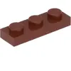 Lego® 1x3 plaque 3623 - 10 pièces rouge-brun