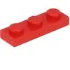 Lego® 1x3 Board 3623 - 10 pièces Rouge