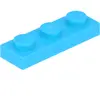 Lego® 1x3 plaque 3623 - 10 pièces bleu azur moyen