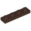 Lego® 1x4 plaque 3710 - 250 pièces brun foncé