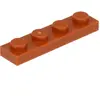 Lego® 1x4 plaque 3710 - 250 pièces orange foncé