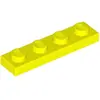 Lego® 1x4 plaque 3710 - 10 pièces jaune fluo