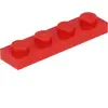 Lego® 1x4 plaque 3710 - 10 pièces rouge