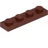 Lego® 1x4 plaque 3710 - 10 pièces marron
