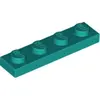 Lego® 1x4 plaque 3710 - 50 pièces turquoise foncé
