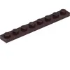 Lego® 1x8 plaque 3460 - 50 pièces brun foncé