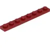 Lego® 1x8 plaque 3460 - 1 pièce rouge foncé