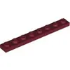 Lego® 1x8 plaque 3460 - 10 pièces rouge foncé