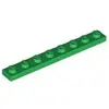 Lego® 1x8 plaque 3460 - 10 pièces vert