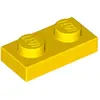 Lego® 10x 1x2 Platten 3023 - Plaque Gelb - Jaune