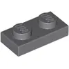 Lego® 100x 1x2 plaques 3023 - Plaque gris bleu foncé - Dark Bluish Gra...