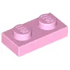 Lego® 100x 1x2 assiettes 3023 - Assiette rose clair - Rose vif