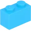 Lego® 100 pièces 3004 Brick 1x2 Part Basic Bricks 100 Bleu azur moyen