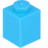 Lego® 50 pièces 3005 brique 1x1 partie briques de base 50 bleu azur mo...