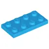 Lego® 10 pièces 3020 Plaques 2x4 Part Basic 10 bleu azur foncé