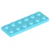 Lego® 2x6 plaque 3795 - 1 pièce bleu azur moyen