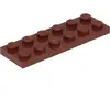 Lego® 2x6 plaque 3795 - 10 pièces rouge-brun