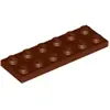 Lego® 2x6 plaque 3795 - 100 pièces rouge-brun