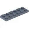 Lego® 2x6 plaque 3795 - 10 pièces gris bleuté foncé