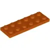 Lego® 2x6 plaque 3795 - 10 pièces orange foncé