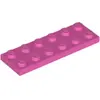 Lego® 2x6 plaque 3795 - 10 pièces rose foncé