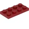 Lego® 250 pièces 3020 Plaques 2x4 Part Basic 250 Rouge foncé