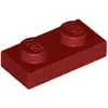 Lego® 250x 1x2 plaques 3023 - Plaque rouge foncé