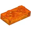 Lego® 10x 1x2 plaques 3023 - Plaque Trans - Orange - Trans-Orange