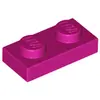Lego® 10x 1x2 plaques 3023 - Plate Magenta - Magenta