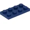 Lego® 100 pièces 3020 Plaques 2x4 Part Basic 100 bleu foncé