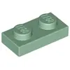 Lego® 250x 1x2 plaques 3023 - Plate Sand Green - Vert sable