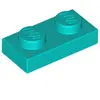 Lego® 50x 1x2 plaques 3023 - Plaque turquoise foncé - Dark Turquoise