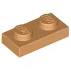 Lego® 50x 1x2 plaques 3023 - Plaque Nougat moyen - Medium Nougat