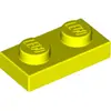 Lego® 50x 1x2 plaques 3023 - Plaque Neon Jaune - Neon Yellow