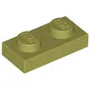 Lego® 50x 1x2 plaques 3023 - Plaque vert olive - Olive Green