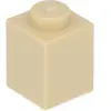 Lego® 100 pièces 3005 Brick 1x1 Part Basic Bricks 100 Beige