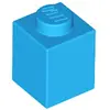 Lego® 100 pièces 3005 Brick 1x1 Part Basic Bricks 100 Bleu azur foncé
