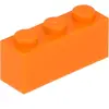 Lego® 250 pièces 3622 Brick 1x3 Part Basic Bricks 250 Orange