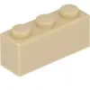 Lego® 50 pièces 3622 Brick 1x3 Part Basic Bricks 50 Beige