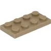 Lego® 2x2 panneaux 3020 - 50 pièces beige foncé