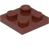 Lego® 2x2 plaques 3022 - 250 pièces rouge-brun