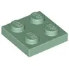 Lego® 2x2 plaques 3022 - 10 pièces vert sable
